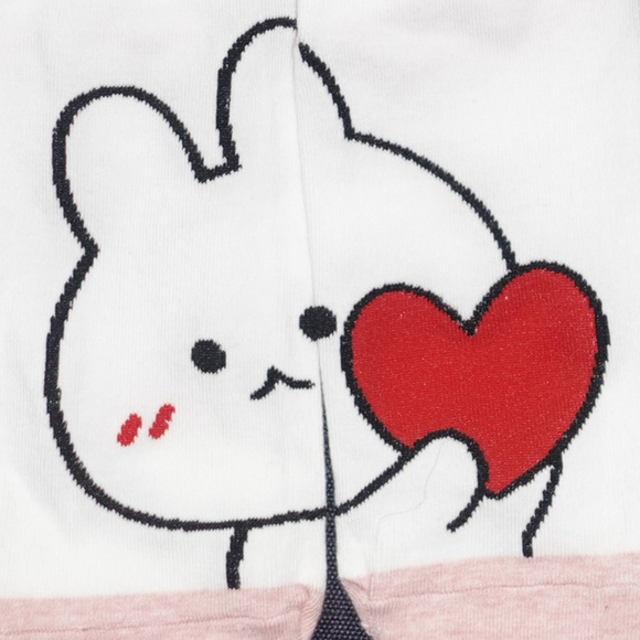 White Bunny with Red Heart Socks - Picture 4 of 4